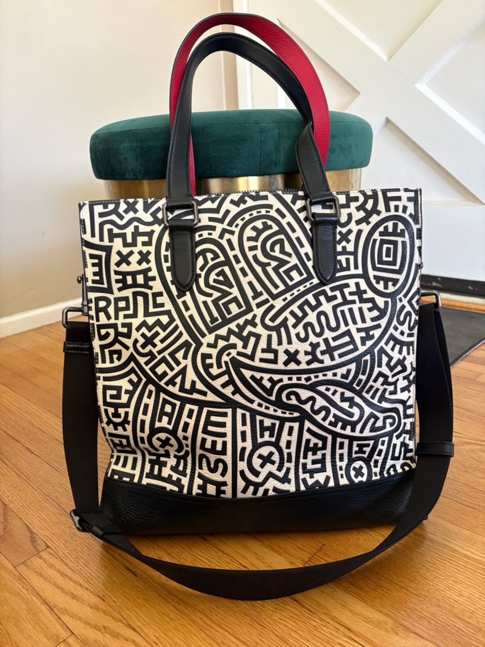 Coach x Keith Haring x Mickey Mouse Leather Tote Limited Edition